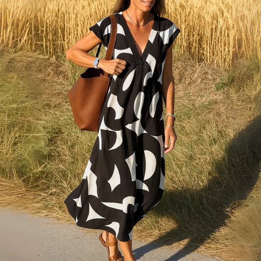 Robe rafraîchissante & amincissante à col V